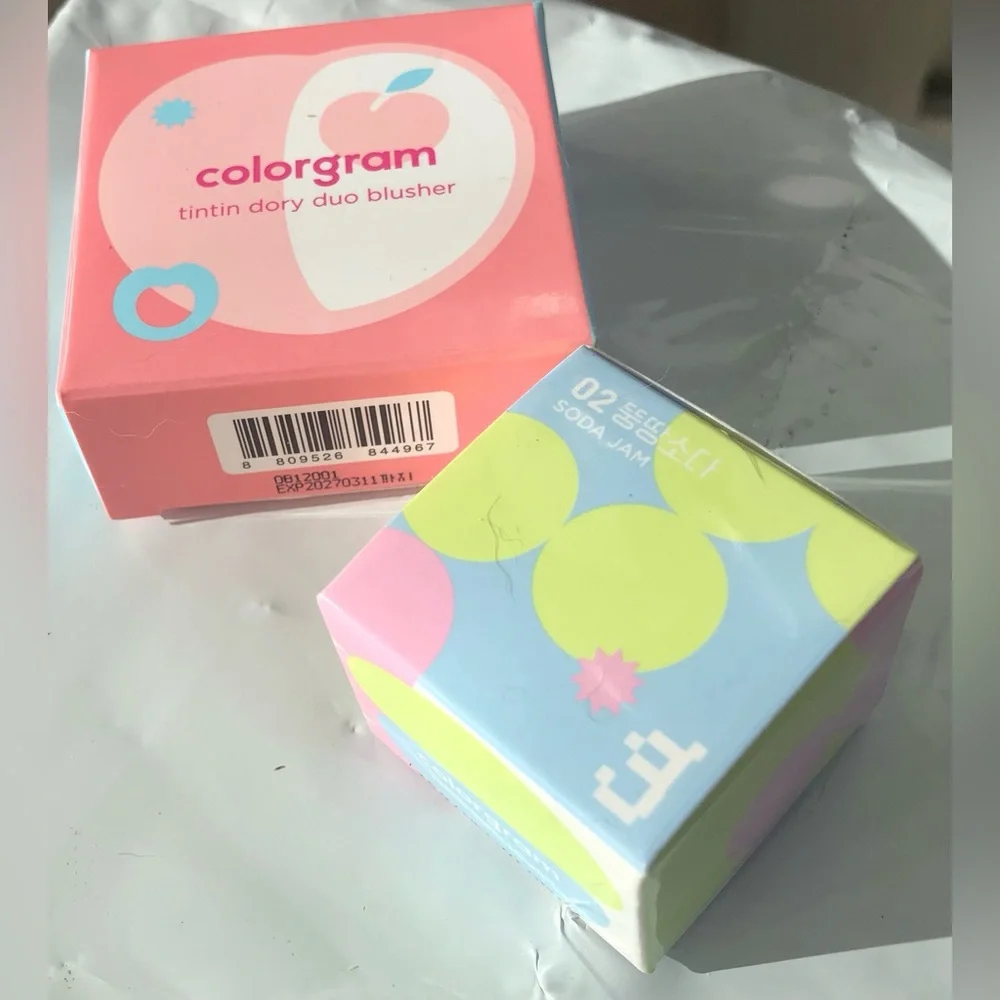 Colorgram Soda Jam Lip & Cheek Balm Shade 02 Ddikddok Soda & Shade 03 Peach Duo